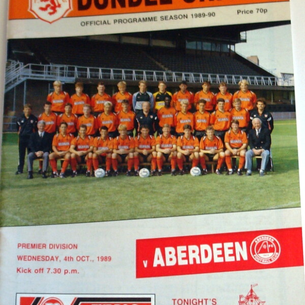 Dundee United v Aberdeen 1989 october Scottish Football Memorabilia