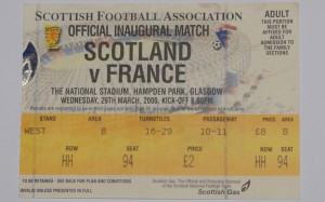 scotland v france 2000 stub