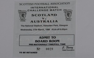 scotland v australia 1996 board room stub