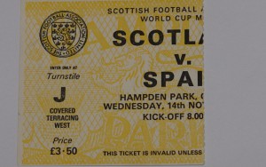 scotland v spain yellow stub