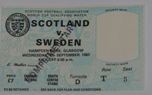 scotland v sweden 1981