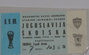 yuoslavia v scotland 1989 blue