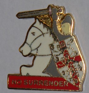 england no surrender badge