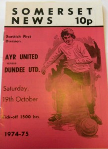 ayr united v dundee united 1974 75