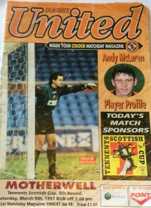 dundee united v motherwell scottish cup 1997