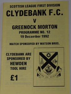 clydebank v morton 1982