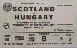 scotland v hunary 1987