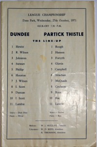 dundee v partick thistle 1971