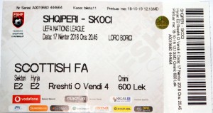 albania scotland stub 2018