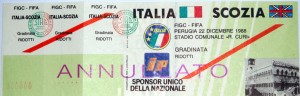 italy scotland 1988 stub