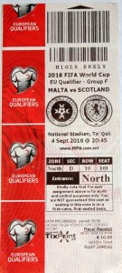 malta v scotland 2016 stub