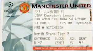 man u v juventus 2003 stub