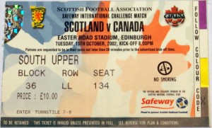 scotland v caada stub 2002