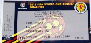 scotland v slovenia 2017 stub