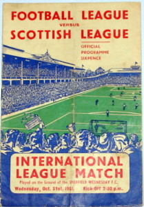 football league v scottish league 1951