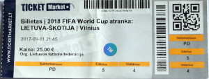 lithuania v scotland 2018 stub