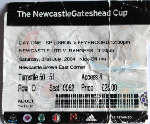 newcastle v rangers stub