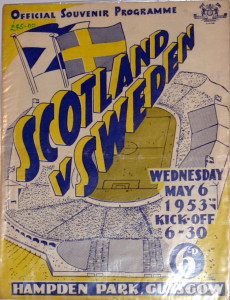 scotland v sweden 1954