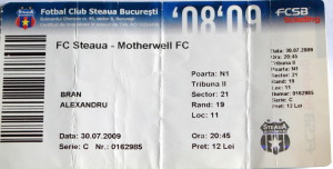 steau v motherwell 2009 stub