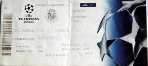 villarreal v rangers stub 2006