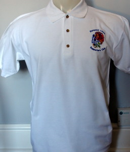 white rampantlions saltire and lion polo