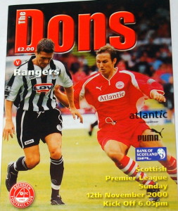 aberdeen v rangers 2000 programme