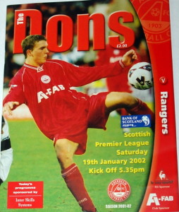 aberdeen v rangers 2002 programme