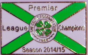 celtic champs flag badge 2014-15 badge