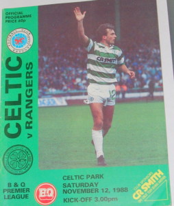 celtic v rangers 1988 programme