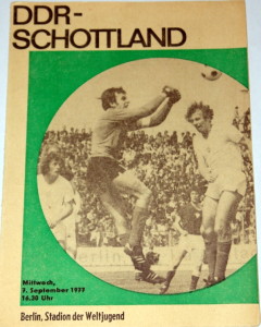 ddr germany v scotland 1977 programme