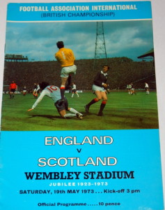 england v scotland 1973 programme