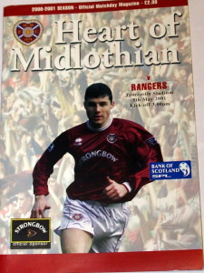 hearts v rangers 2001 programme