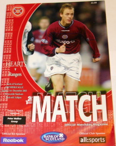 hearts v rangers 2002 programme