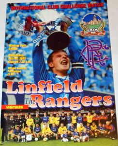 lingfield v rangers programme