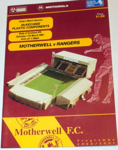 motherwell v rangers 2001