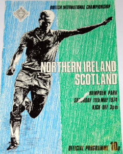 northerrn ireland v scotland 1974 programme