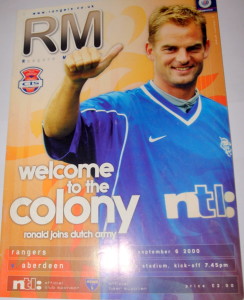 rangers v aberdeen 2000 programme