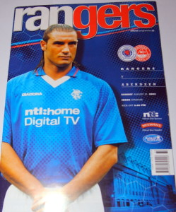 rangers v aberdeen 2002 programme