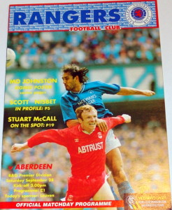 rangers v aberdeen programme