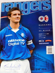 rangers v ac milan programme