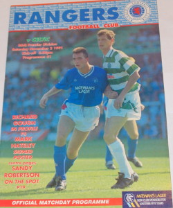 rangers v celtic 1991 programme