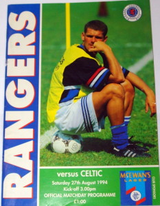 rangers v celtic 1994 programme