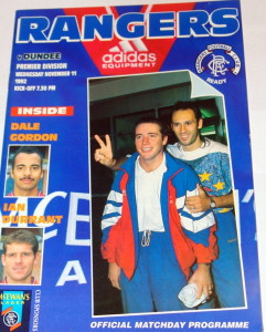 rangers v dundee 1992 programme