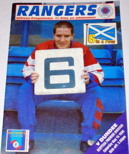 rangers v dundee 1994 programme