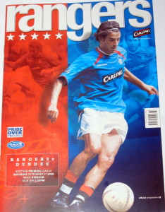 rangers v dundee 2003 programme