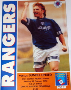 rangers v dundee united 1995