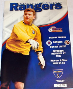 rangers v dundee united 1997 programme