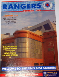 rangers v dundee united 2001 prrogramme