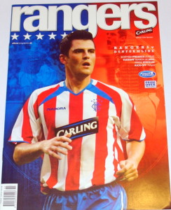 rangers v dunfermiline 2004 programme