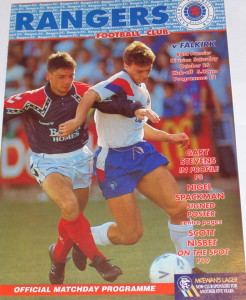 rangers v faLKIRK PROGRAMME